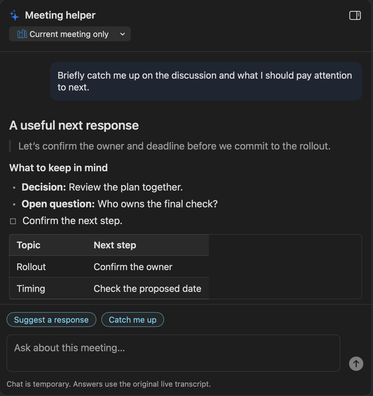 Detail cropped from the actual Mac meeting helper.